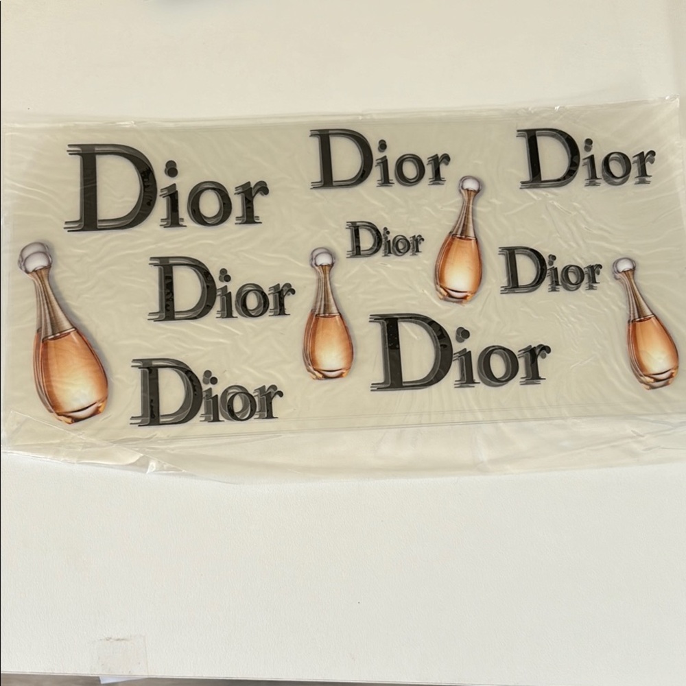 DESIGNER Logo Sticker Set DTF DECALS FOR CUPS